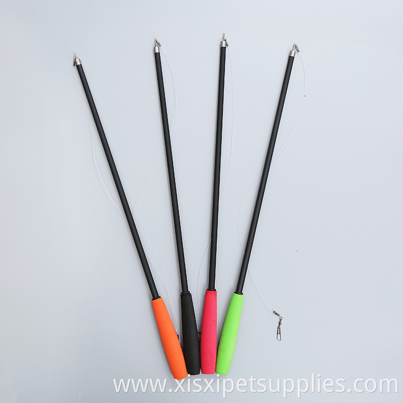 Ultra long 180cm four-section retractable rod cat teaser toy